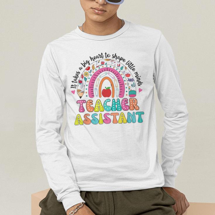 It Takes A Big Heart To Shape Little Minds Teacher Assistant Men's Long Sleeve T-Shirt, funny gift It Takes A Big Heart To Shape Little Minds Teacher Assistant Men's Long Sleeve T-Shirt, funny gift