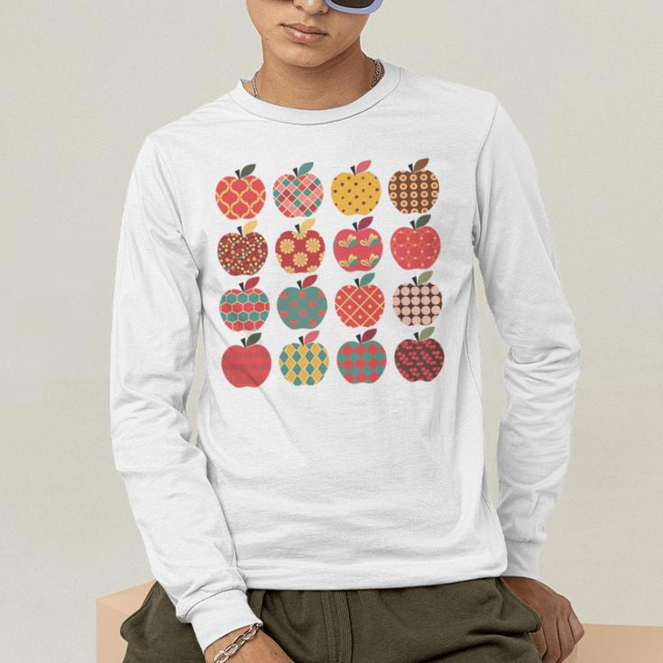 Teacher Apple Back To School Art For School Supplies Men's Long Sleeve T-Shirt, funny gift Teacher Apple Back To School Art For School Supplies Men's Long Sleeve T-Shirt, funny gift