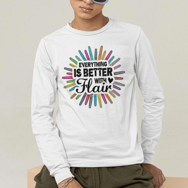 Teacher Flair Pen Art Lover School Supplies Men's Long Sleeve T-Shirt, funny gift Teacher Flair Pen Art Lover School Supplies Men's Long Sleeve T-Shirt, funny gift
