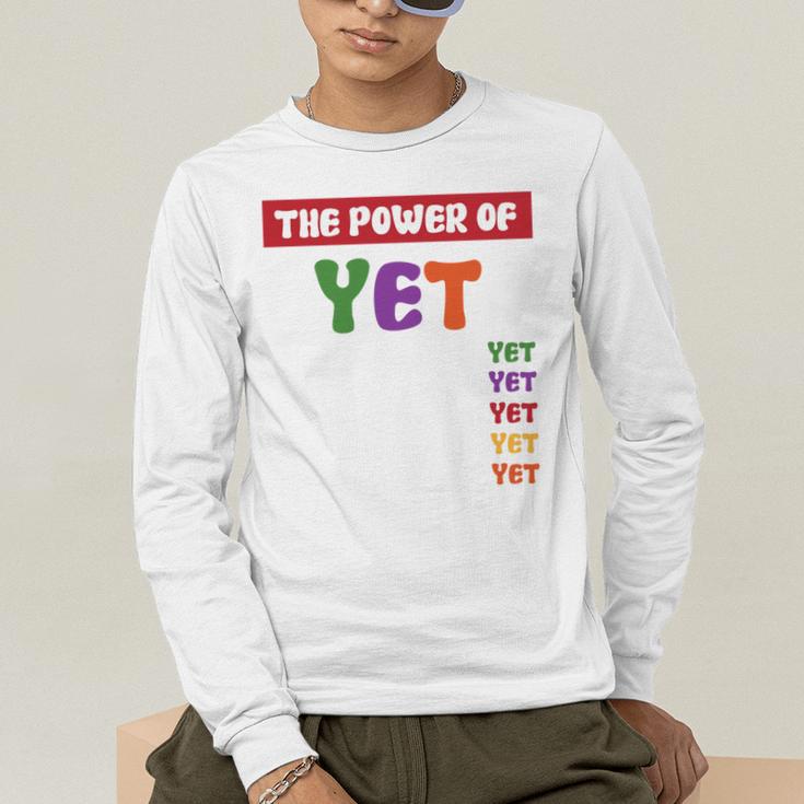 Teacher Growth Mindset Power Of Yet Men's Long Sleeve T-Shirt, funny gift Teacher Growth Mindset Power Of Yet Men's Long Sleeve T-Shirt, funny gift
