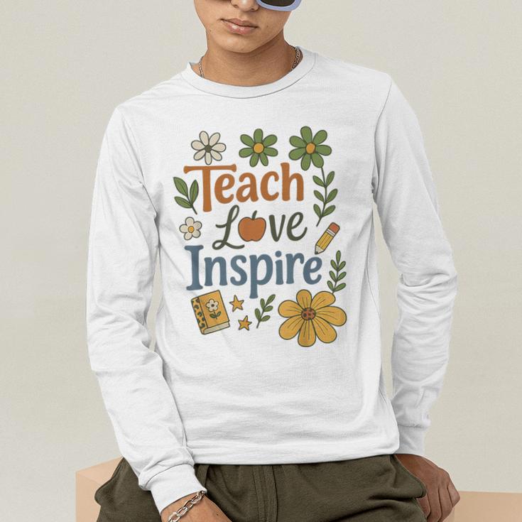 Teacher Inspire Love Men's Long Sleeve T-Shirt, funny gift