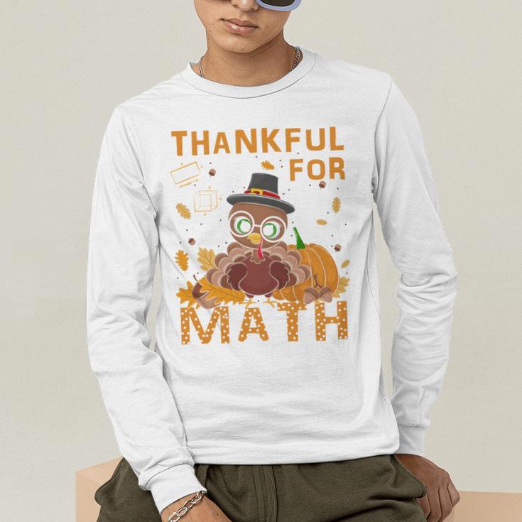 Thankful Math Turkey Teacher Happy Thanksgiving Men's Long Sleeve T-Shirt, funny gift Thankful Math Turkey Teacher Happy Thanksgiving Men's Long Sleeve T-Shirt, funny gift