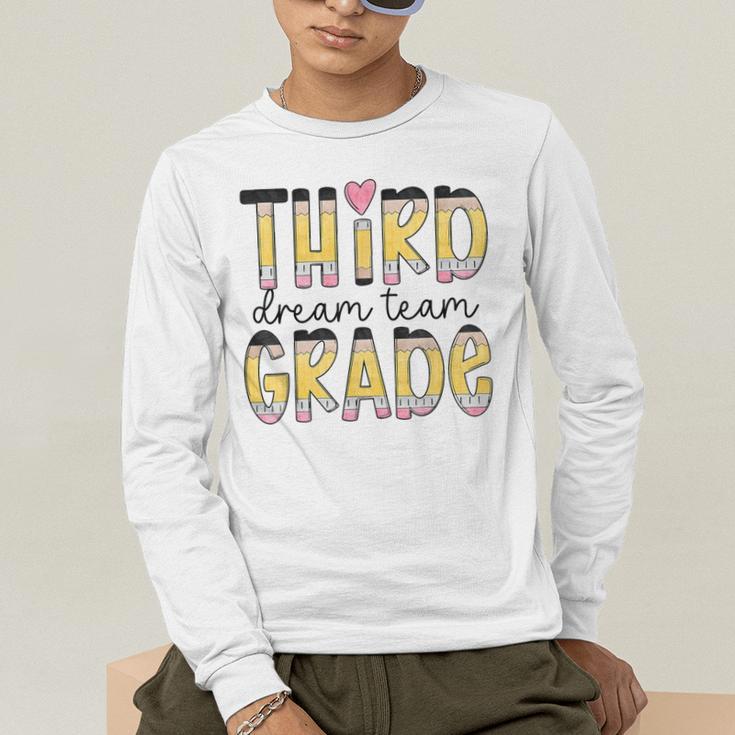 Third Grade Dream Team Back To School 3rd Grade Teacher Men's Long Sleeve T-Shirt, funny gift