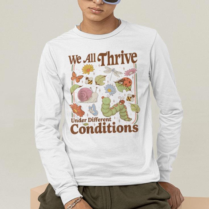 We All Thrive Under Different Conditions SPED Teacher Men's Long Sleeve T-Shirt, funny gift We All Thrive Under Different Conditions SPED Teacher Men's Long Sleeve T-Shirt, funny gift