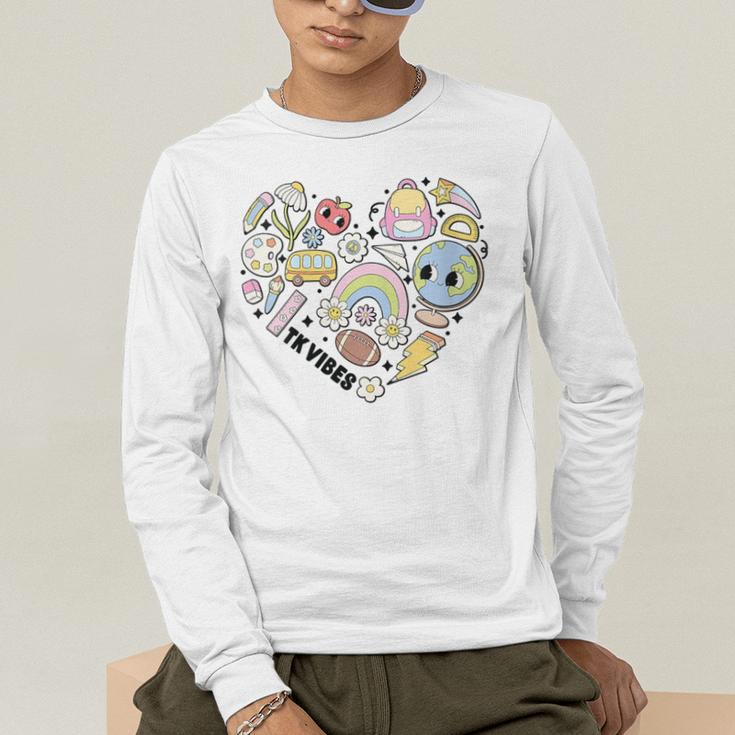 TK Vibes Back To School TK Kid Girl TK Team TK Teacher Women Men's Long Sleeve T-Shirt, funny gift TK Vibes Back To School TK Kid Girl TK Team TK Teacher Women Men's Long Sleeve T-Shirt, funny gift