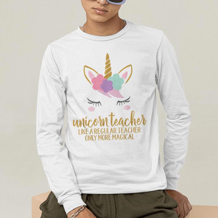 Unicorn Teacher Shirt For Women School Teacher Men's Long Sleeve T-Shirt, funny gift Unicorn Teacher Shirt For Women School Teacher Men's Long Sleeve T-Shirt, funny gift