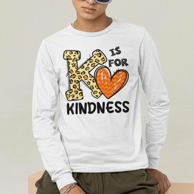 Unity Day K Is For Kindness Anti Bullying Orange Teacher Men Women Kids Men's Long Sleeve T-Shirt, funny gift Unity Day K Is For Kindness Anti Bullying Orange Teacher Men Women Kids Men's Long Sleeve T-Shirt, funny gift