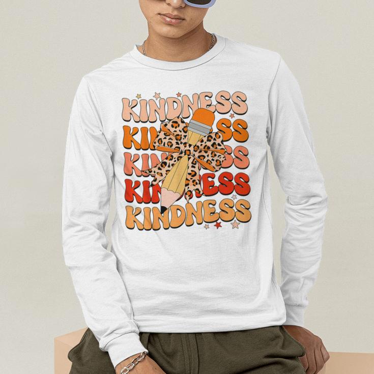 Unity Day Orange Kindness Teacher Bow Anti Bullying Be Kind Men's Long Sleeve T-Shirt, funny gift