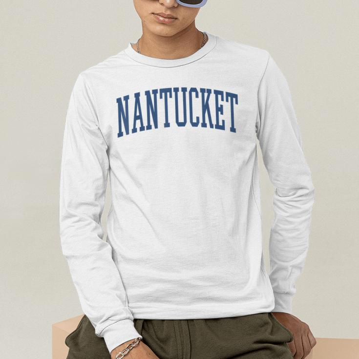 Varsity Grey Nantucket Men's Long Sleeve T-Shirt, funny gift