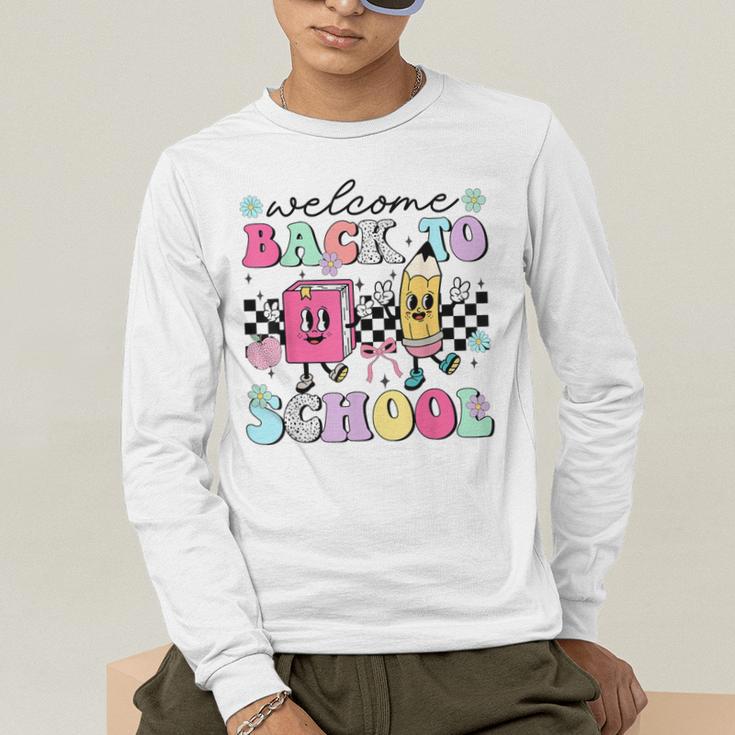 Welcome Back To School 2024 Teachers Students First Day Men's Long Sleeve T-Shirt, funny gift Welcome Back To School 2024 Teachers Students First Day Men's Long Sleeve T-Shirt, funny gift