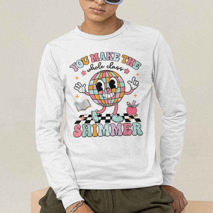 You Make The Whole Class Shimmer Teacher Era Back To School Men's Long Sleeve T-Shirt, funny gift You Make The Whole Class Shimmer Teacher Era Back To School Men's Long Sleeve T-Shirt, funny gift