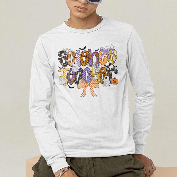 Women Spooky Science Teacher Halloween Science Stem Teacher Men's Long Sleeve T-Shirt, funny gift Women Spooky Science Teacher Halloween Science Stem Teacher Men's Long Sleeve T-Shirt, funny gift