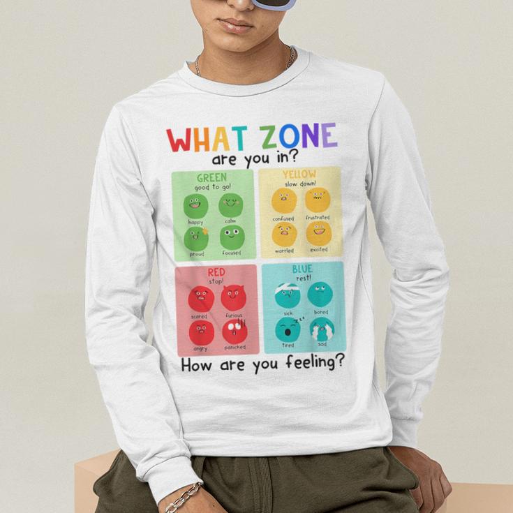 What Zone Are You In How Are You Feeling Teacher Men's Long Sleeve T-Shirt, funny gift What Zone Are You In How Are You Feeling Teacher Men's Long Sleeve T-Shirt, funny gift