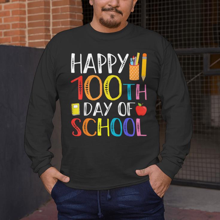 100 Days Of School Teacher And Student Men's Long Sleeve T-Shirt, funny design