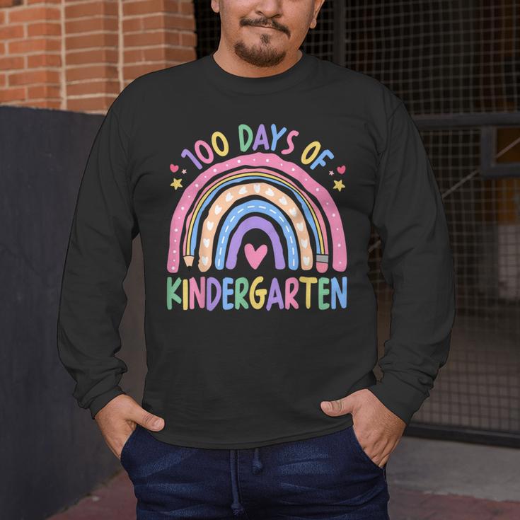 100th Day Of Kindergarten Teacher Kids 100 Days Smarter Men's Long Sleeve T-Shirt, funny design 100th Day Of Kindergarten Teacher Kids 100 Days Smarter Men's Long Sleeve T-Shirt, funny design