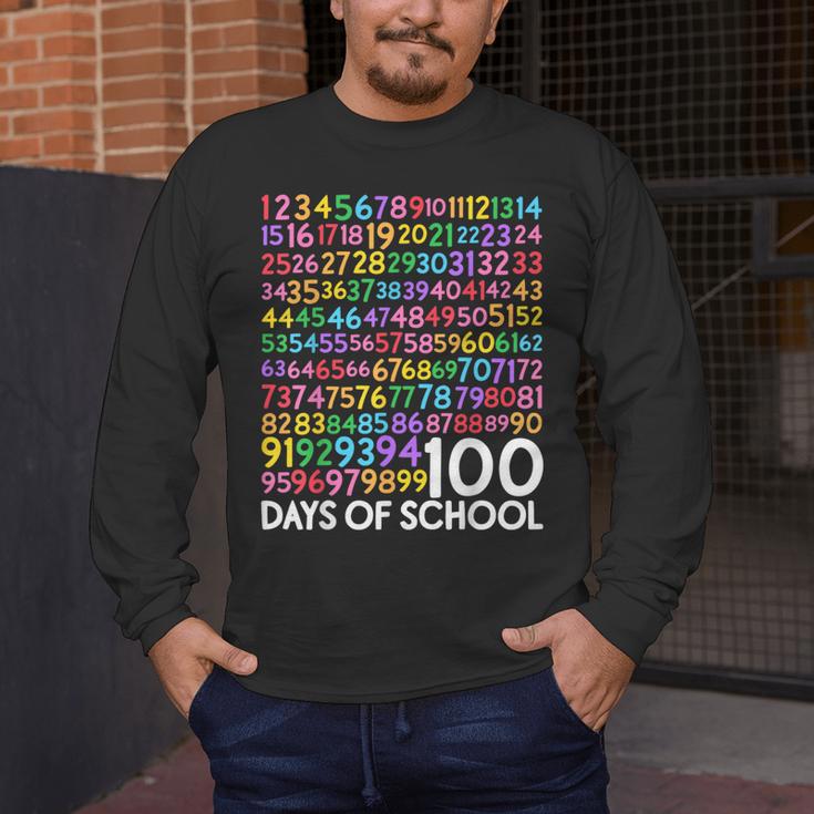 100th Day Of School Teacher Kids 100 Days Math Numbers Men's Long Sleeve T-Shirt, funny design 100th Day Of School Teacher Kids 100 Days Math Numbers Men's Long Sleeve T-Shirt, funny design