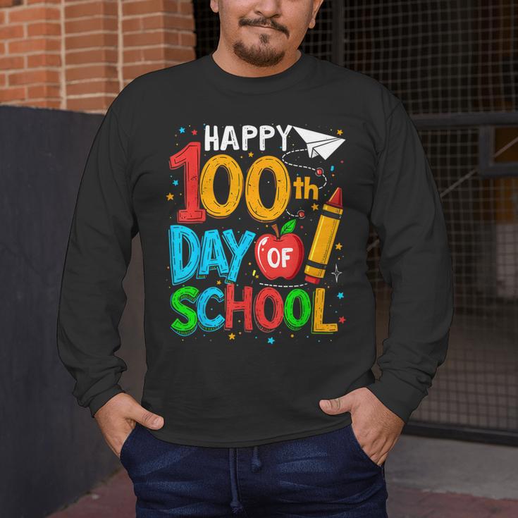 100th Day Of School Teachers Kids Happy 100 Days Men's Long Sleeve T-Shirt, funny design 100th Day Of School Teachers Kids Happy 100 Days Men's Long Sleeve T-Shirt, funny design