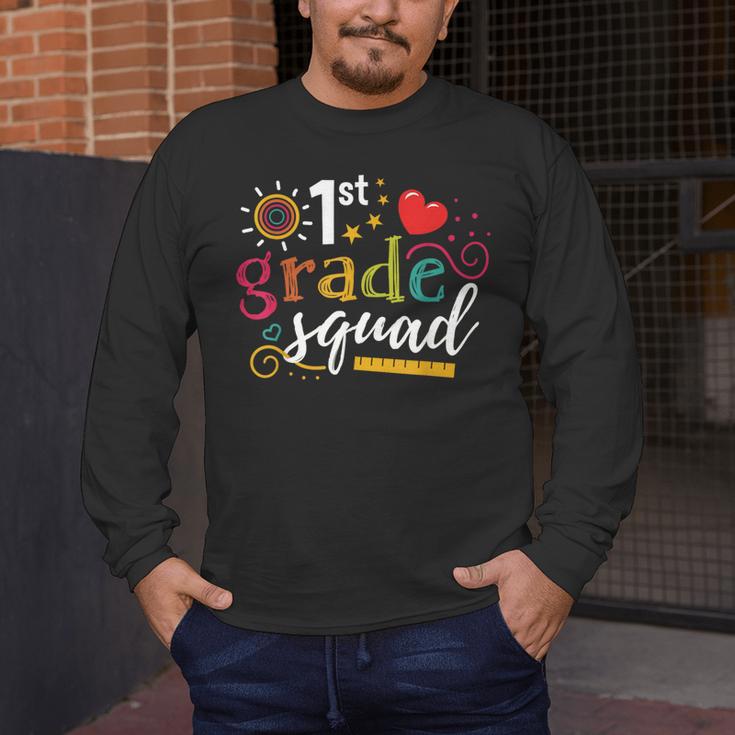 1st First Grade Squad Student Teacher Back To School Men's Long Sleeve T-Shirt, funny design 1st First Grade Squad Student Teacher Back To School Men's Long Sleeve T-Shirt, funny design