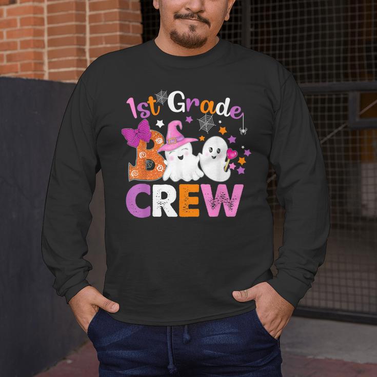 1st Grade Boo Crew First Grade Halloween Costume Teacher Kid Men's Long Sleeve T-Shirt, funny design 1st Grade Boo Crew First Grade Halloween Costume Teacher Kid Men's Long Sleeve T-Shirt, funny design