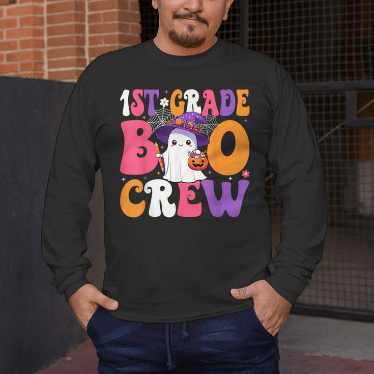 1st Grade Boo Crew Halloween First Grade Halloween Teacher Men's Long Sleeve T-Shirt, funny design 1st Grade Boo Crew Halloween First Grade Halloween Teacher Men's Long Sleeve T-Shirt, funny design