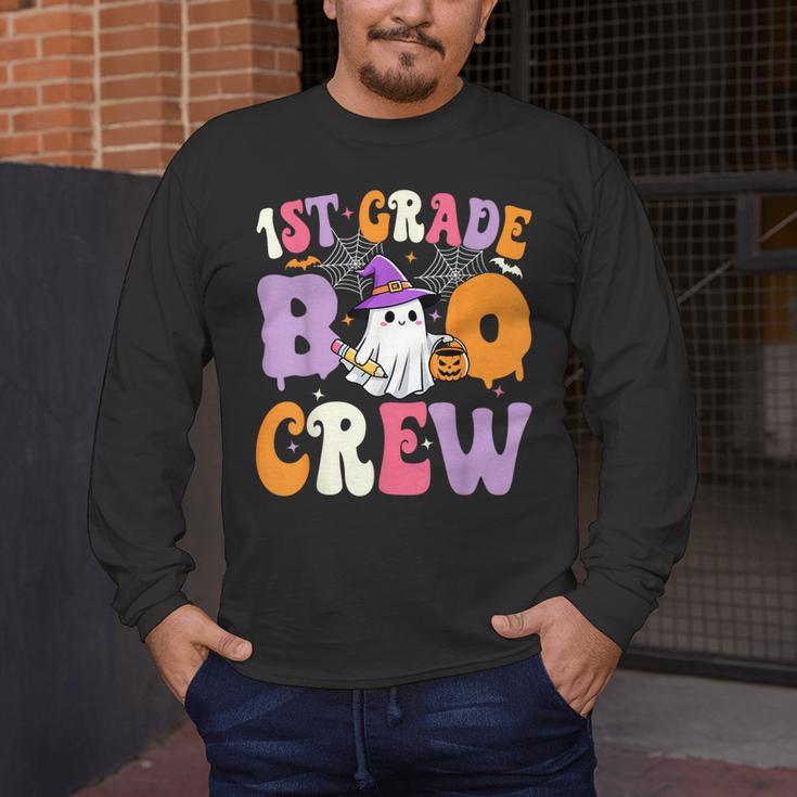 1st Grade Boo Crew Spooky First Grade Halloween Teacher Men's Long Sleeve T-Shirt, funny design 1st Grade Boo Crew Spooky First Grade Halloween Teacher Men's Long Sleeve T-Shirt, funny design