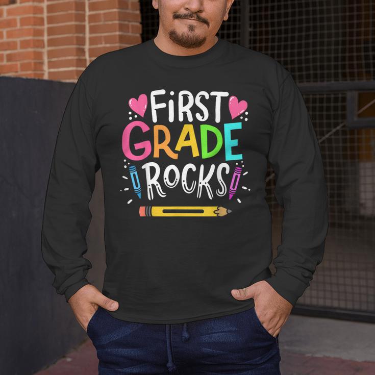 1st Grade Teacher Men's Long Sleeve T-Shirt, funny design