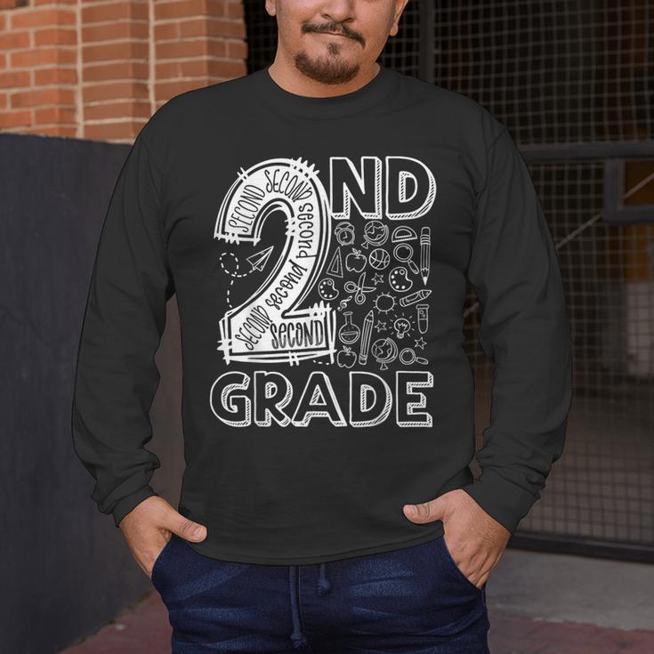 2nd Grade Typography Team 2nd Grade Teacher Back To School Men's Long Sleeve T-Shirt, funny design 2nd Grade Typography Team 2nd Grade Teacher Back To School Men's Long Sleeve T-Shirt, funny design