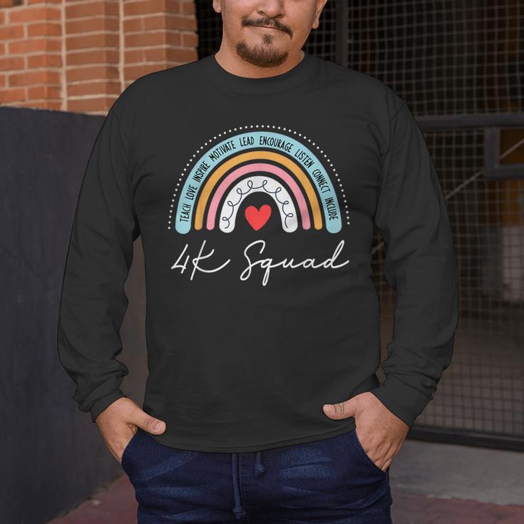 4K Squad Crew Team Teacher Kindergarten Kinder Elementary Men's Long Sleeve T-Shirt, funny design 4K Squad Crew Team Teacher Kindergarten Kinder Elementary Men's Long Sleeve T-Shirt, funny design