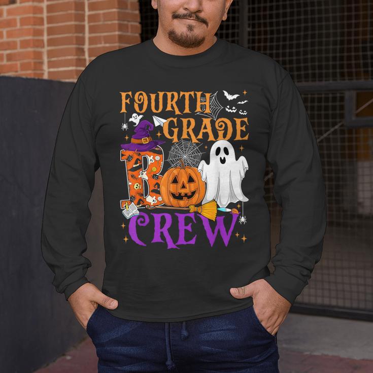 4th Grade Boo Crew Teacher Student Halloween Costume Men's Long Sleeve T-Shirt, funny design 4th Grade Boo Crew Teacher Student Halloween Costume Men's Long Sleeve T-Shirt, funny design