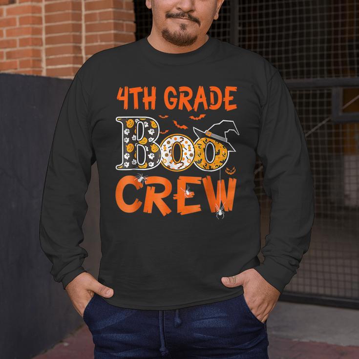 4th Grade Boo Crew Teacher Student Halloween Men's Long Sleeve T-Shirt, funny design