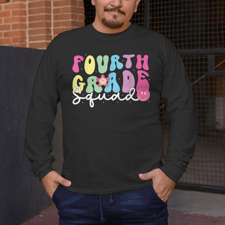 4th Grade Squad Fourth Teacher Student Team Back To School Men's Long Sleeve T-Shirt, funny design