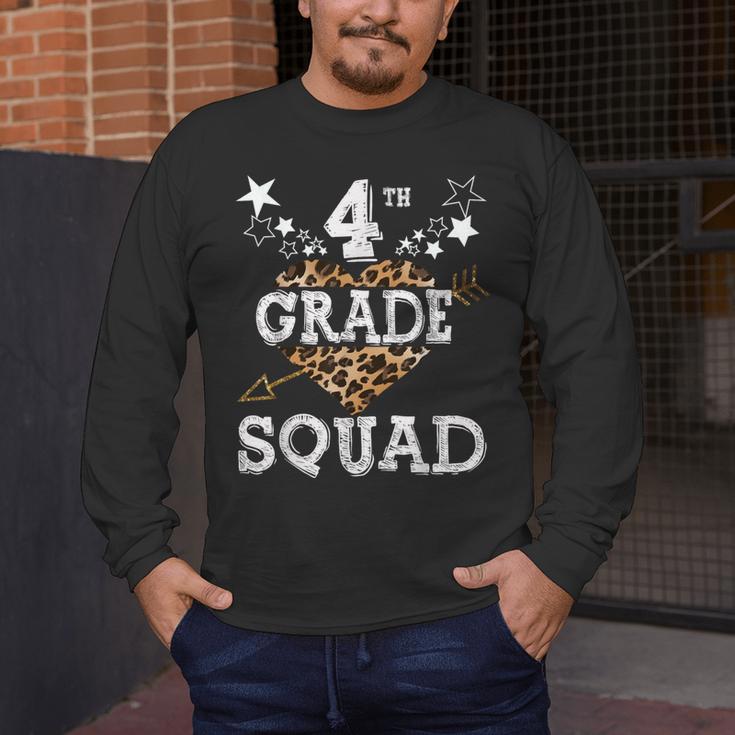4th Grade Squad Star Team Leopard Teacher Crew Student Men Women Girls Kids Men's Long Sleeve T-Shirt, funny design 4th Grade Squad Star Team Leopard Teacher Crew Student Men Women Girls Kids Men's Long Sleeve T-Shirt, funny design