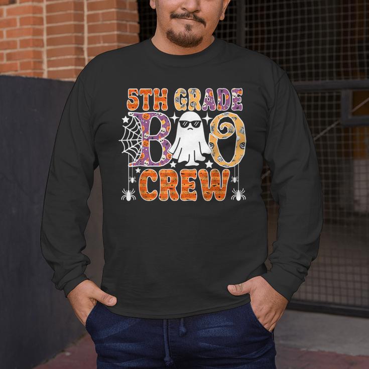 5th Grade Boo Crew Halloween Teachers Students Men's Long Sleeve T-Shirt, funny design