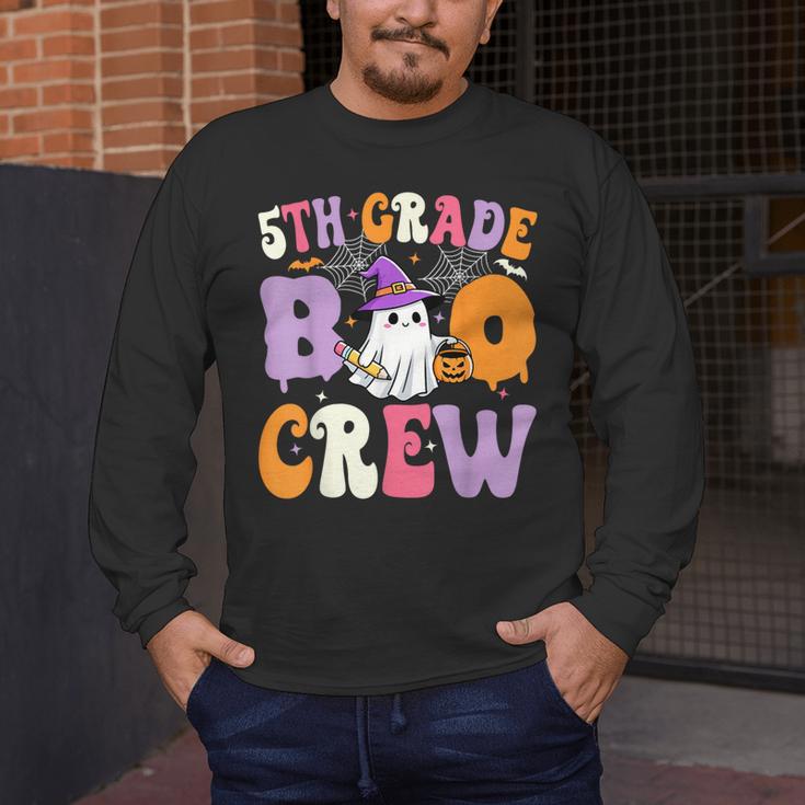 5th Grade Boo Crew Spooky Fifth Grade Halloween Teacher Men's Long Sleeve T-Shirt, funny design