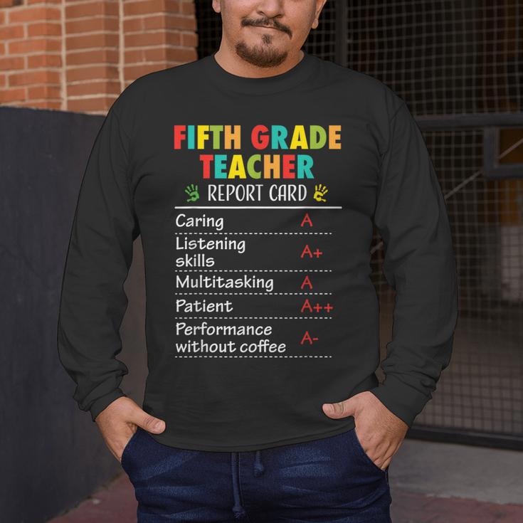 5th Grade Teacher Report Card Appreciation Men Women Men's Long Sleeve T-Shirt, funny design 5th Grade Teacher Report Card Appreciation Men Women Men's Long Sleeve T-Shirt, funny design