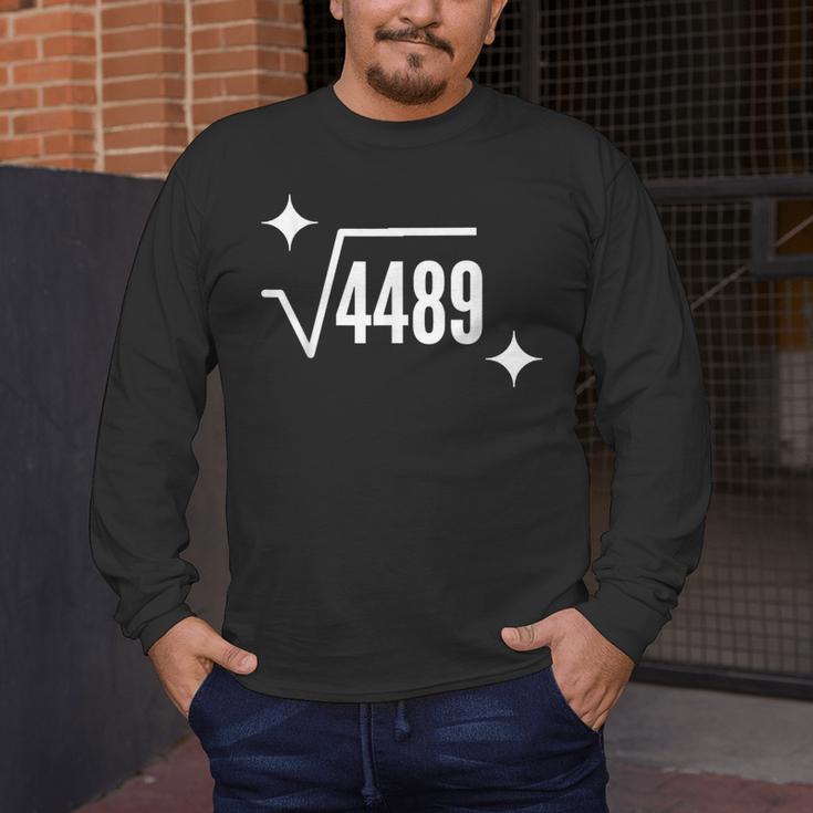 67 Meme Square Root 4489 Slang Math Teacher Men Women Men's Long Sleeve T-Shirt, funny design