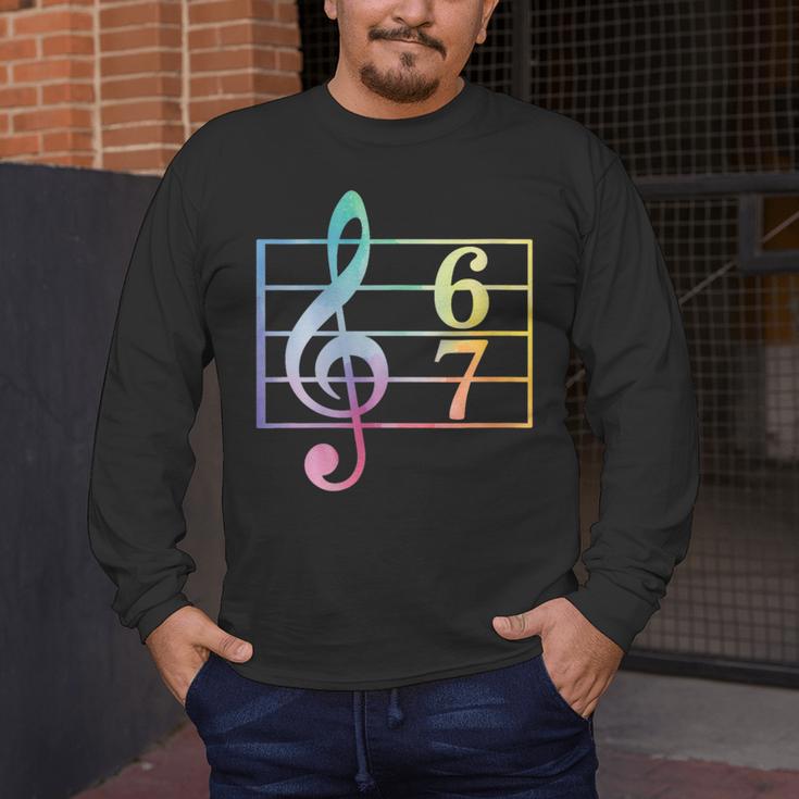 67 Music Meme Slang Six Seven Music Teacher Musician Men's Long Sleeve T-Shirt, funny design 67 Music Meme Slang Six Seven Music Teacher Musician Men's Long Sleeve T-Shirt, funny design