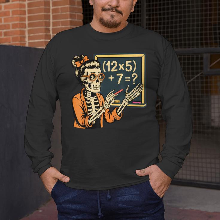 67 Teacher Halloween Skeleton Men's Long Sleeve T-Shirt, funny design 67 Teacher Halloween Skeleton Men's Long Sleeve T-Shirt, funny design