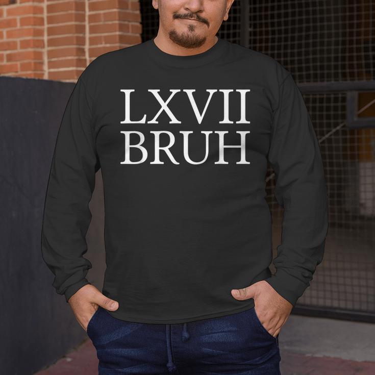 67 History Meme Six Seven Bruh History Teacher Men's Long Sleeve T-Shirt, funny design