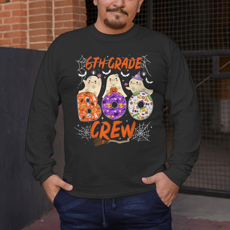 6th Grade Boo Crew Sixth Grade Halloween Teacher Kid Men's Long Sleeve T-Shirt, funny design