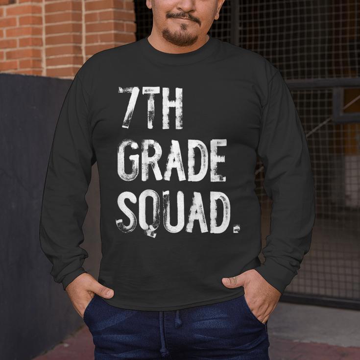 7th Grade Squad Back To School Student Teacher Men's Long Sleeve T-Shirt, funny design 7th Grade Squad Back To School Student Teacher Men's Long Sleeve T-Shirt, funny design