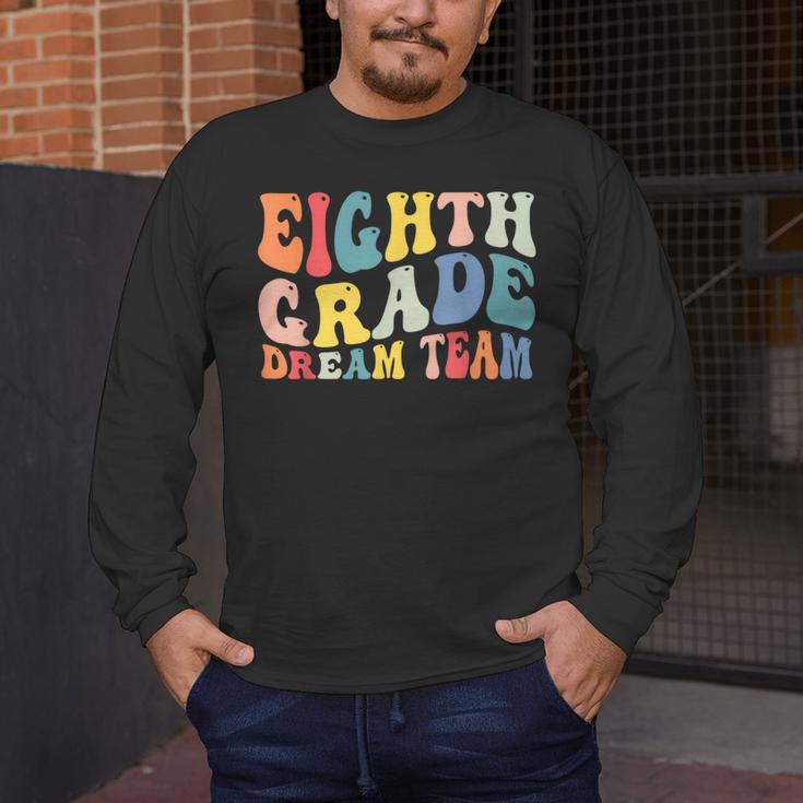 8th Grade Dream Team Teachers Boys Kids Retro Back To School Men's Long Sleeve T-Shirt, funny design 8th Grade Dream Team Teachers Boys Kids Retro Back To School Men's Long Sleeve T-Shirt, funny design