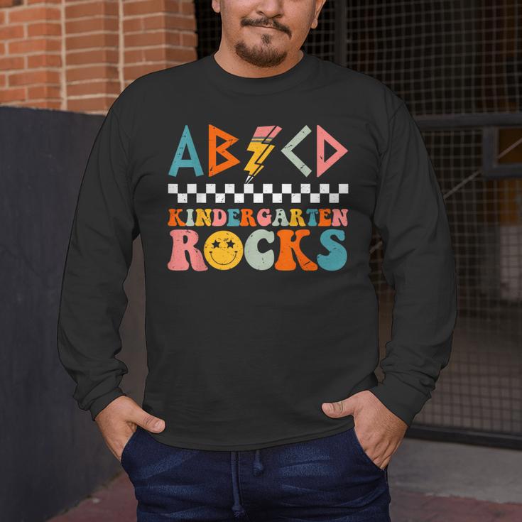 ABCD Kindergarten Rocks Back To School Teacher Kindergarten Men's Long Sleeve T-Shirt, funny design
