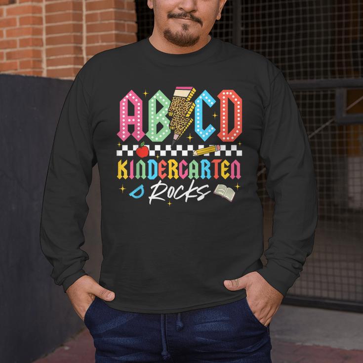 ABCD Kindergarten Rocks Pencil Lightning Teachers Rock Boys Men's Long Sleeve T-Shirt, funny design ABCD Kindergarten Rocks Pencil Lightning Teachers Rock Boys Men's Long Sleeve T-Shirt, funny design