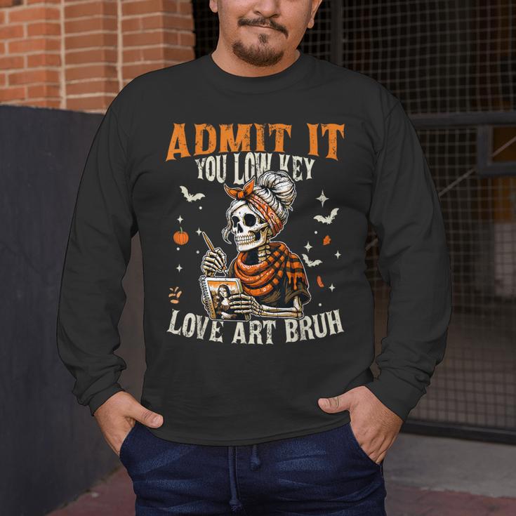 Admit It You Low Key Love Art Bruh Halloween Art Teacher Men's Long Sleeve T-Shirt, funny design Admit It You Low Key Love Art Bruh Halloween Art Teacher Men's Long Sleeve T-Shirt, funny design