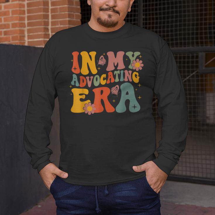 In My Advocating Era Advocate Autism Awareness Sped Teacher Men Women Kids Men's Long Sleeve T-Shirt, funny design