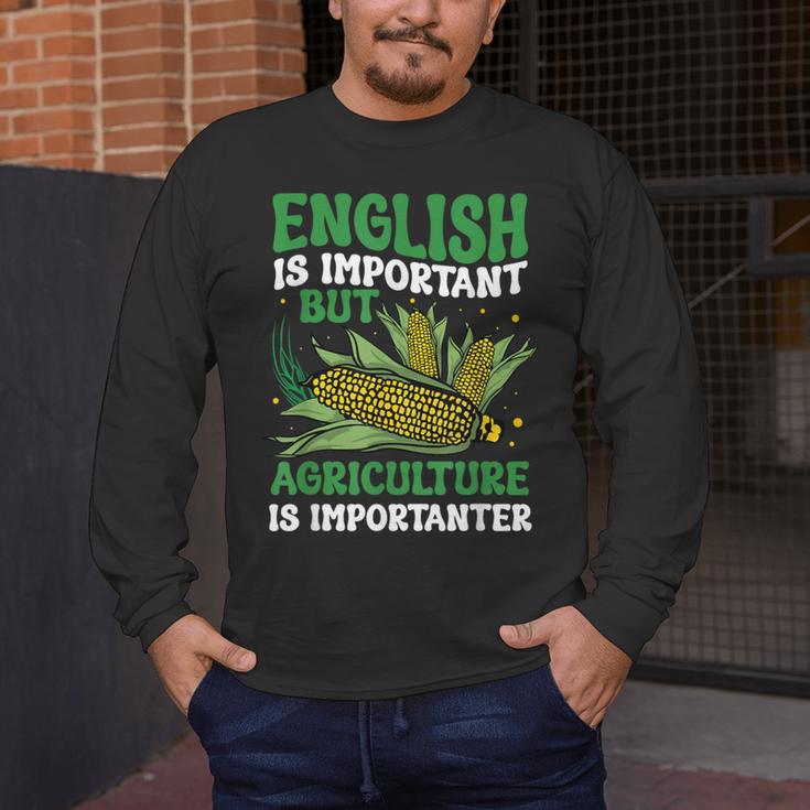 AG Teacher English Is Important But Agriculture Teacher Men's Long Sleeve T-Shirt, funny design AG Teacher English Is Important But Agriculture Teacher Men's Long Sleeve T-Shirt, funny design