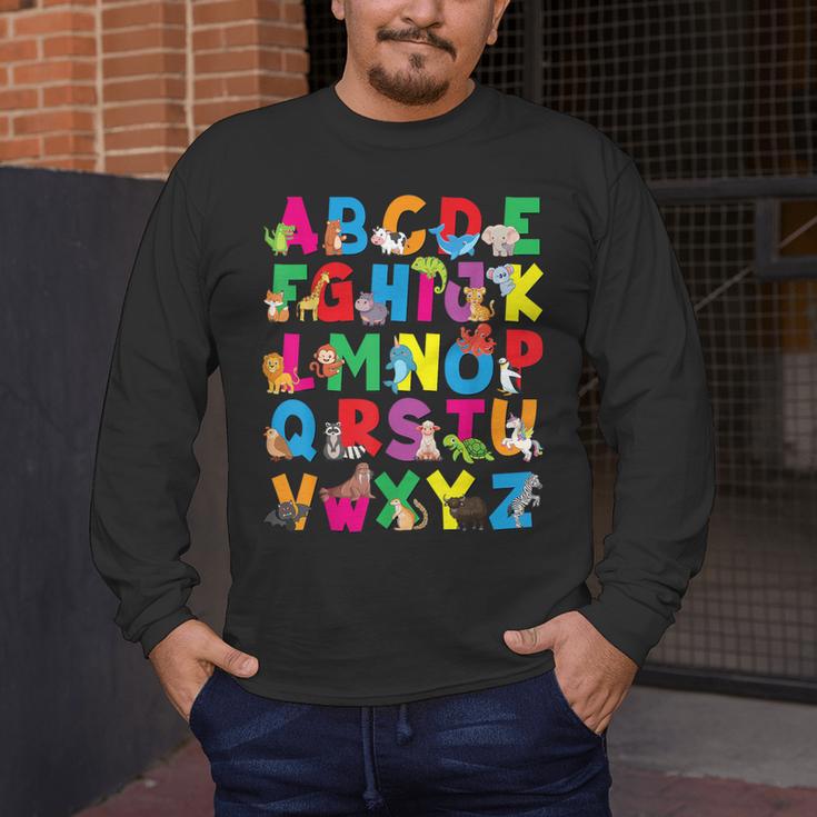 Alphabet Animals ABCs Zoo Kids Boys Girls Teacher Men's Long Sleeve T-Shirt, funny design Alphabet Animals ABCs Zoo Kids Boys Girls Teacher Men's Long Sleeve T-Shirt, funny design