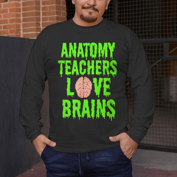 Anatomy Teachers Love Brains Halloween Teacher Costume Shirt Men's Long Sleeve T-Shirt, funny design Anatomy Teachers Love Brains Halloween Teacher Costume Shirt Men's Long Sleeve T-Shirt, funny design