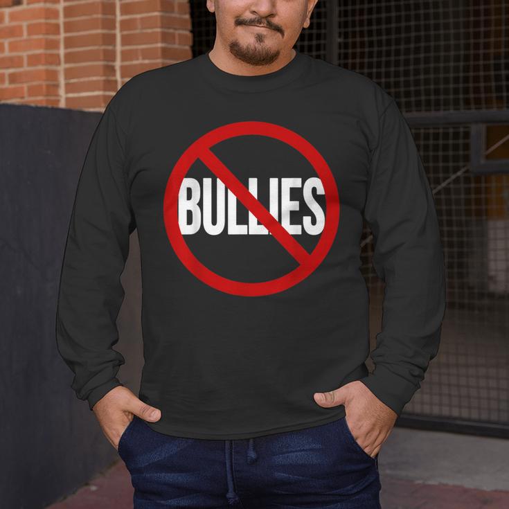 Anti Bullying No Bullies School Teacher Student Kindness Men's Long Sleeve T-Shirt, funny design Anti Bullying No Bullies School Teacher Student Kindness Men's Long Sleeve T-Shirt, funny design